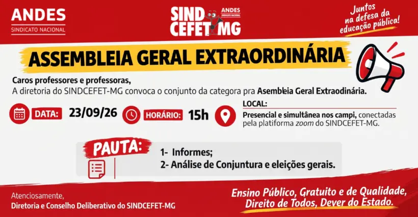 Participe da Assembleia Docente em 23/09/26 (quarta-feira)